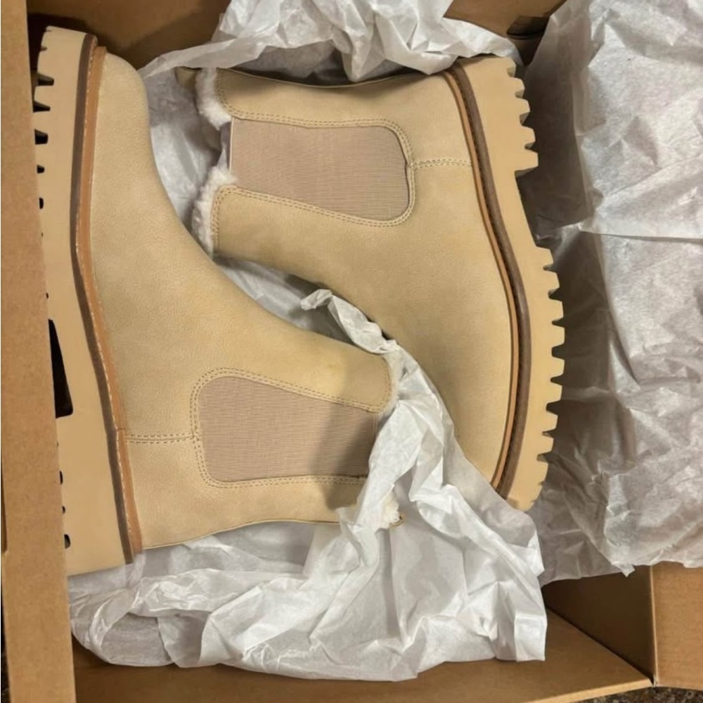 Tan J. Crew Boots